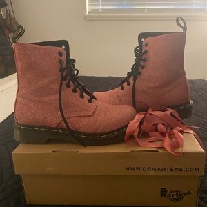 Dr Marten glitter pink boots